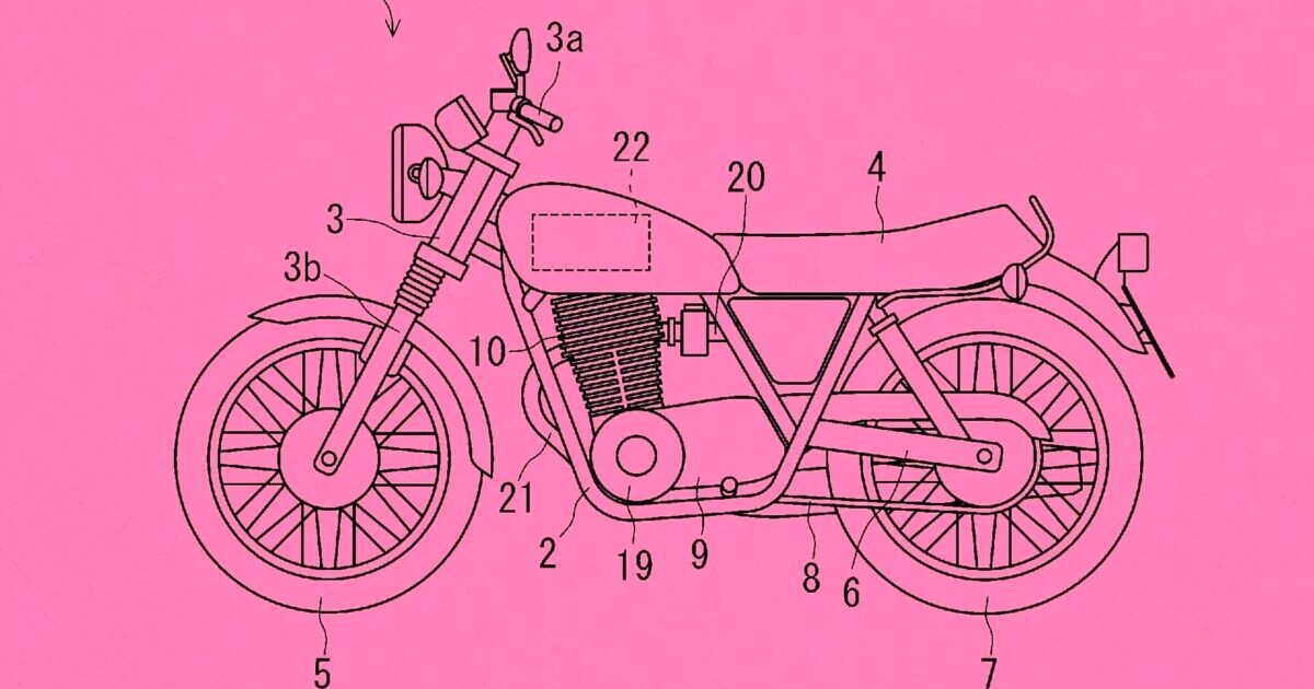 Diagrama de patente da Yamaha para motor elétrico com barulho e vibração para motos
