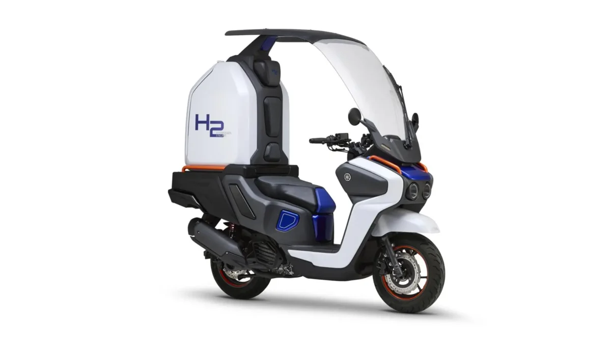 Imagem da moto a célula de hidrogênio Yamaha H2 Buddy Porter