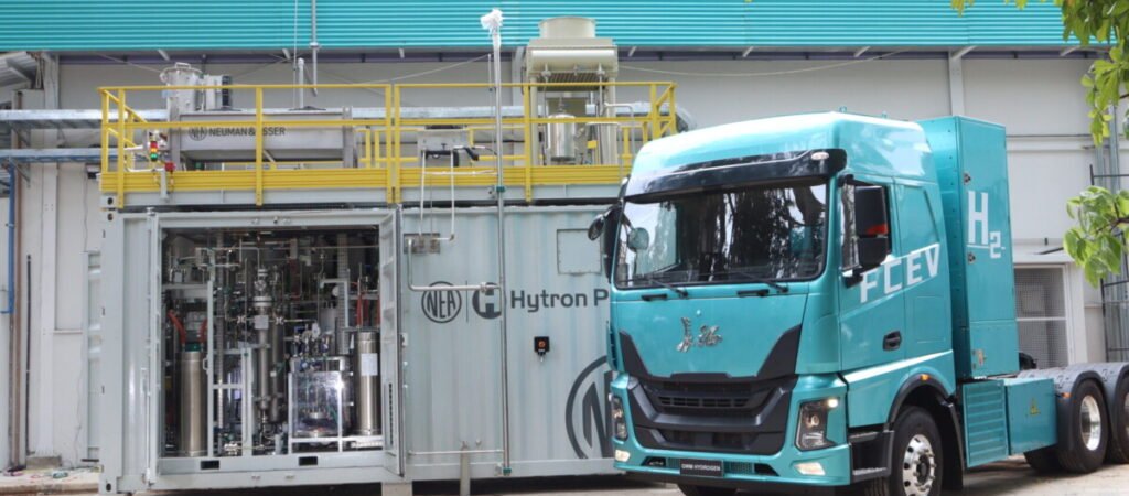 Caminhão a hidrogênio da GWM no laboratório do IPT