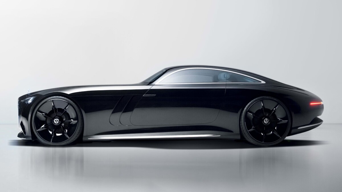 Carro conceito Mercedes Benz Vision Iconic, visto pela lateral