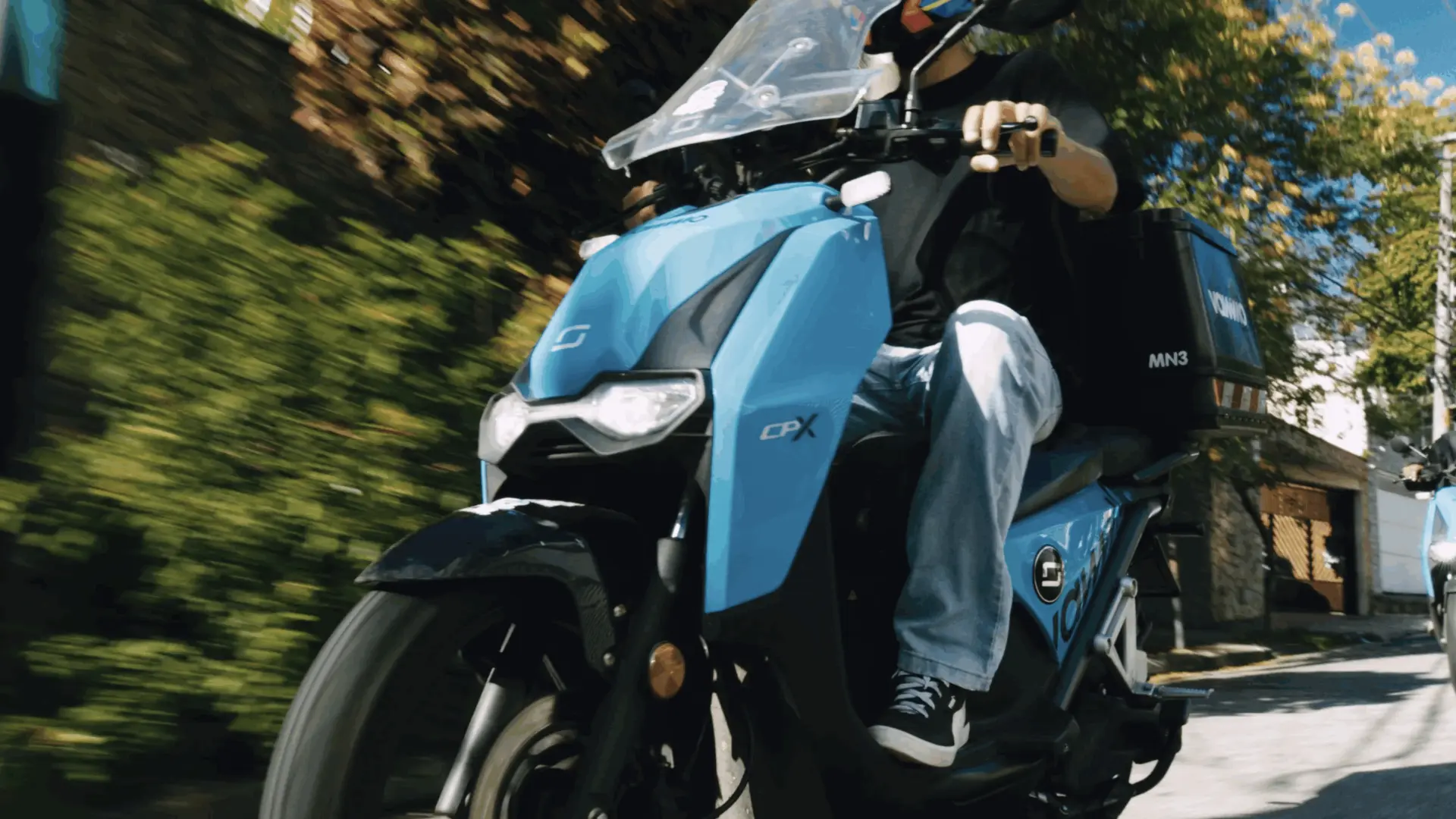 Foto promocional de moto elétrica da Vammo