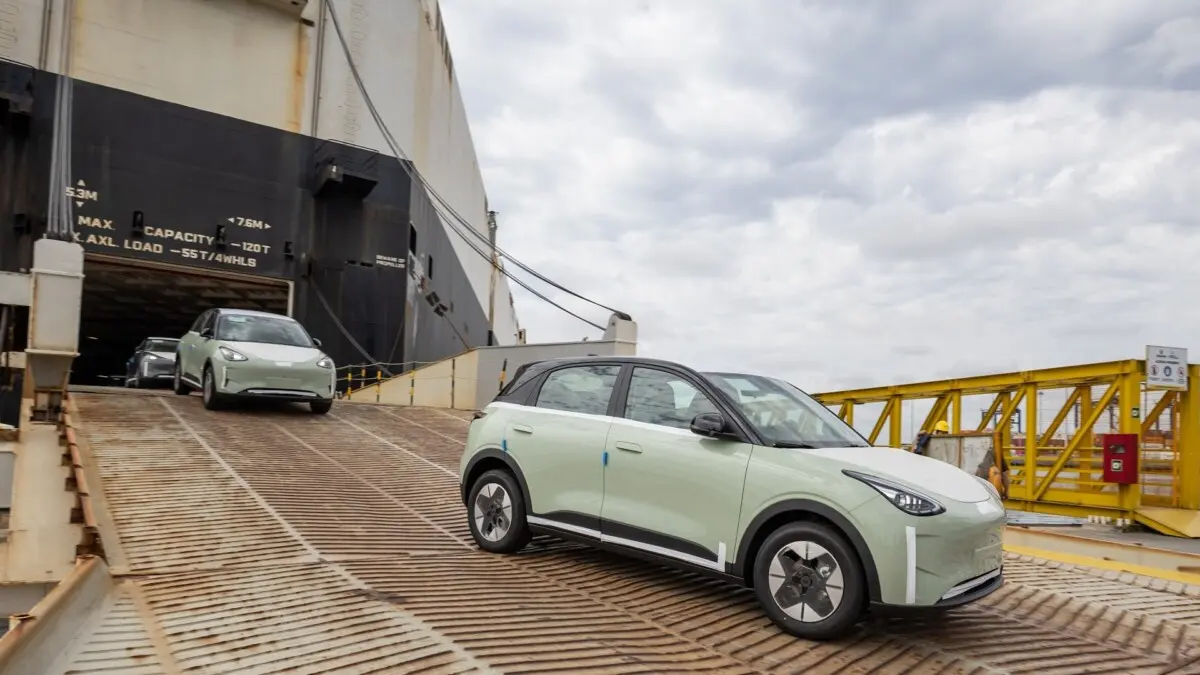 Chegada do Geely EX2 ao Porto de Paranaguá (PR)