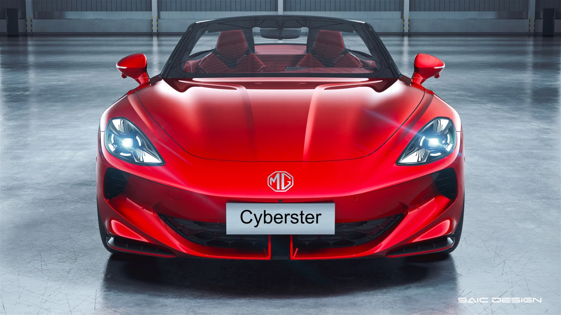 Foto do carro MG Cyberster, de frente