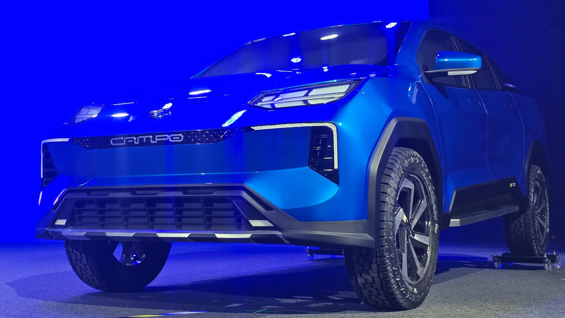 Caminhonete Lecar Campo no evento do pré-lançamento do Salão do Automóvel de São Paulo