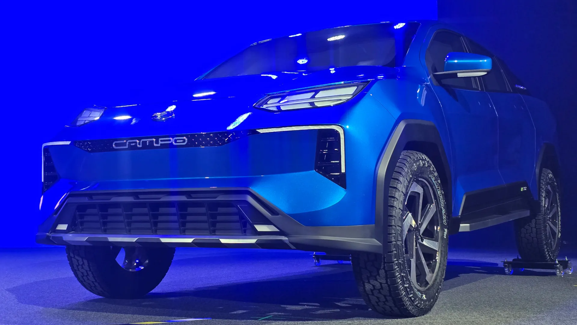 Caminhonete Lecar Campo no evento do pré-lançamento do Salão do Automóvel de São Paulo