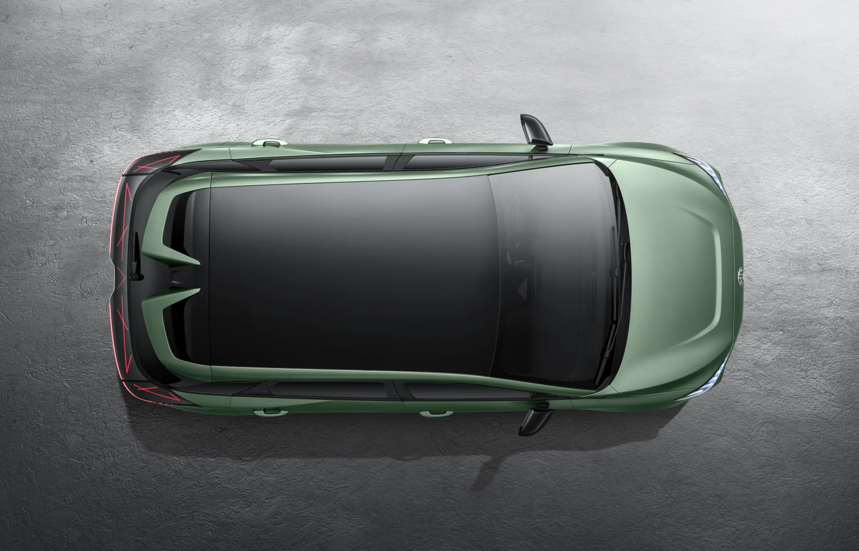 Foto do carro MG4, visão superior