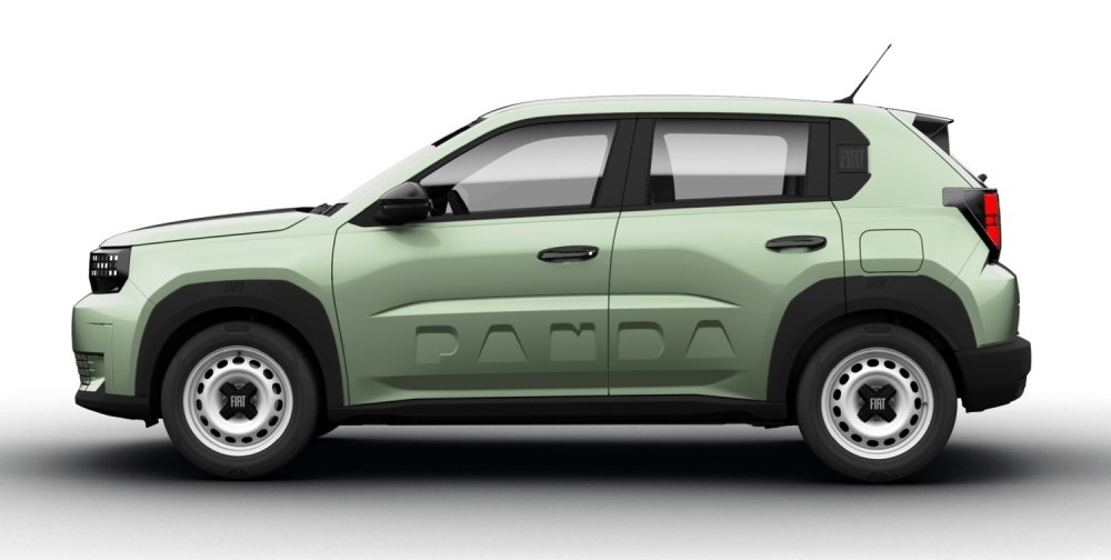 Lateral do novo modelo básico do Fiat Grande Panda