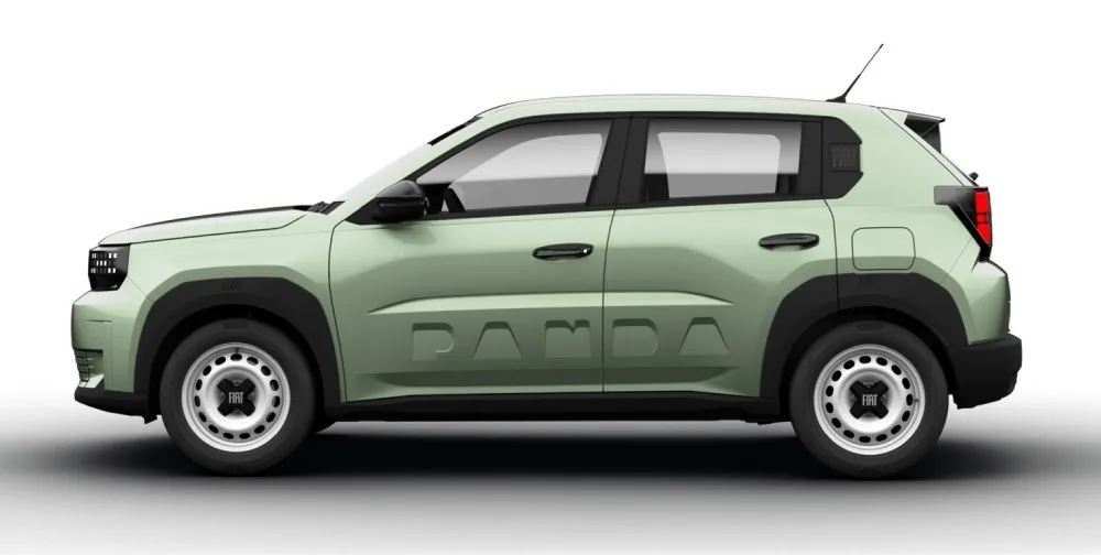 Lateral do novo modelo básico do Fiat Grande Panda