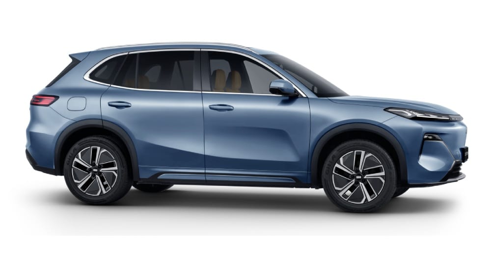 Lateral do Geely EX5 EM-i