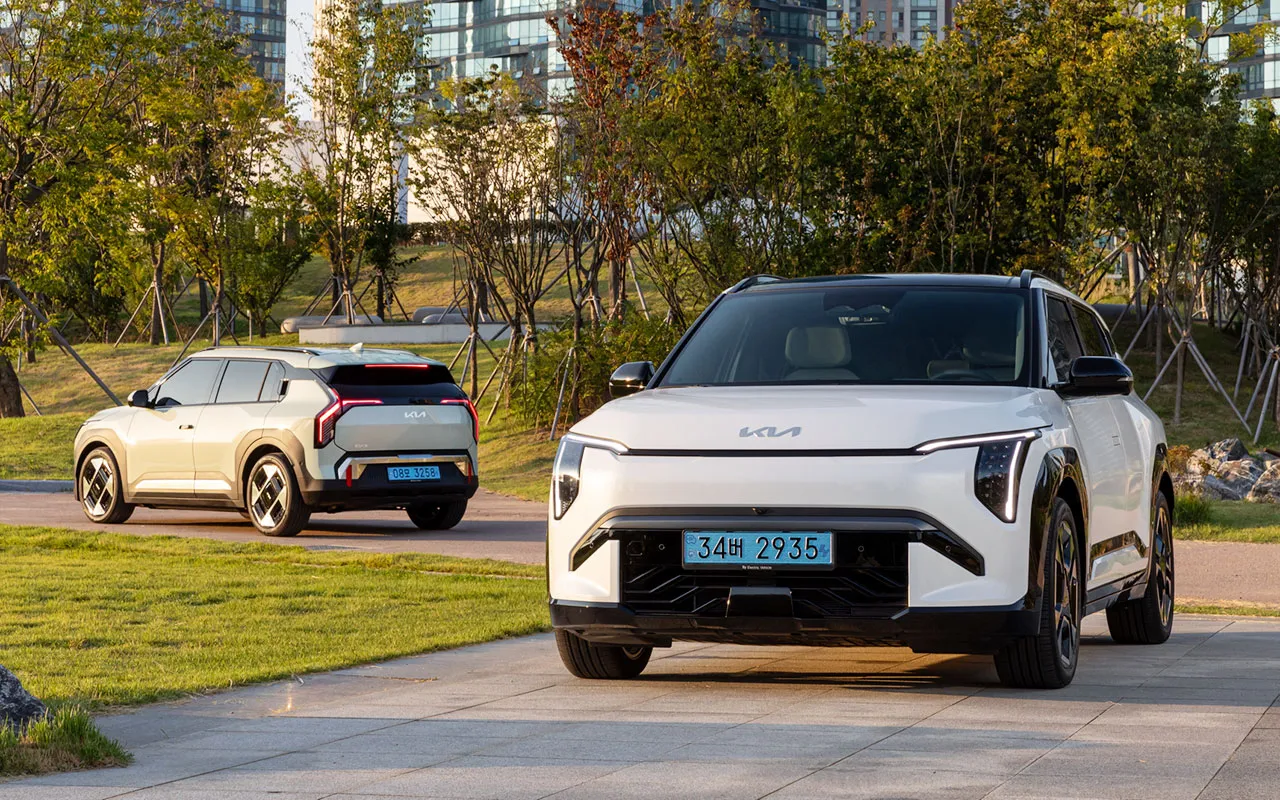 Foto promocional do carro elétrico Kia EV3