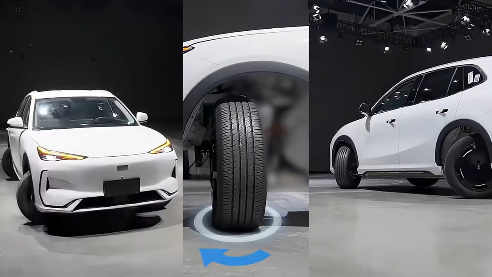 Demonstração das rodas do Geely EX5