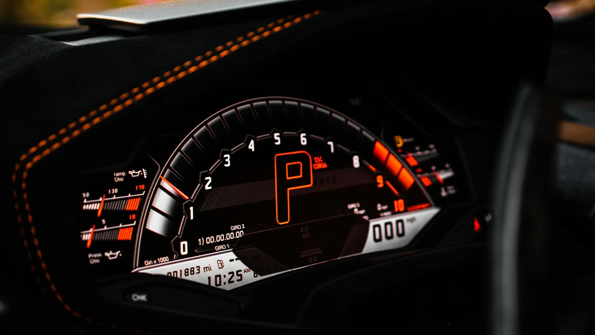 Painel de instrumentos de carro elétrico