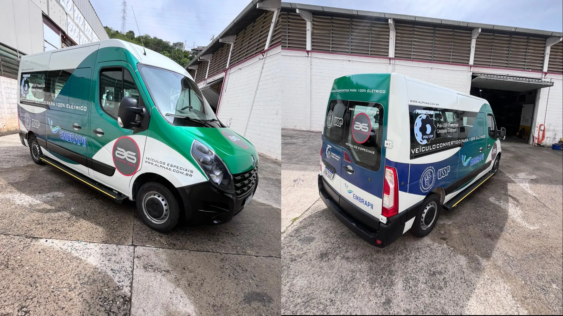 Van adaptada para energia elétrica na parceria da USP e Ecosave