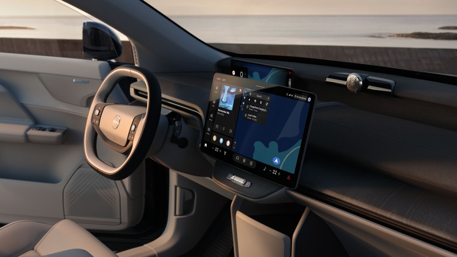 Foto promocional do Volvo EX60, interior