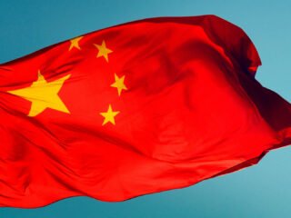 Foto da bandeira da China