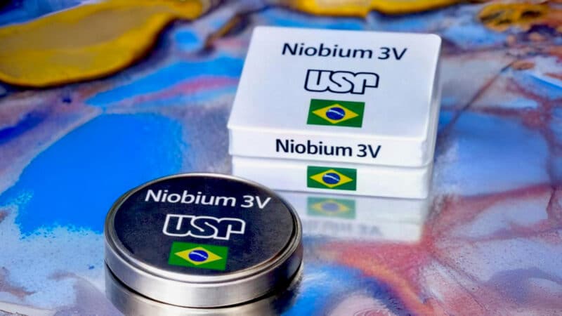 Exemplo da bateria de nióbio da USP