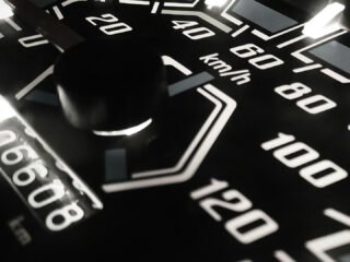 Foto de um odômetro