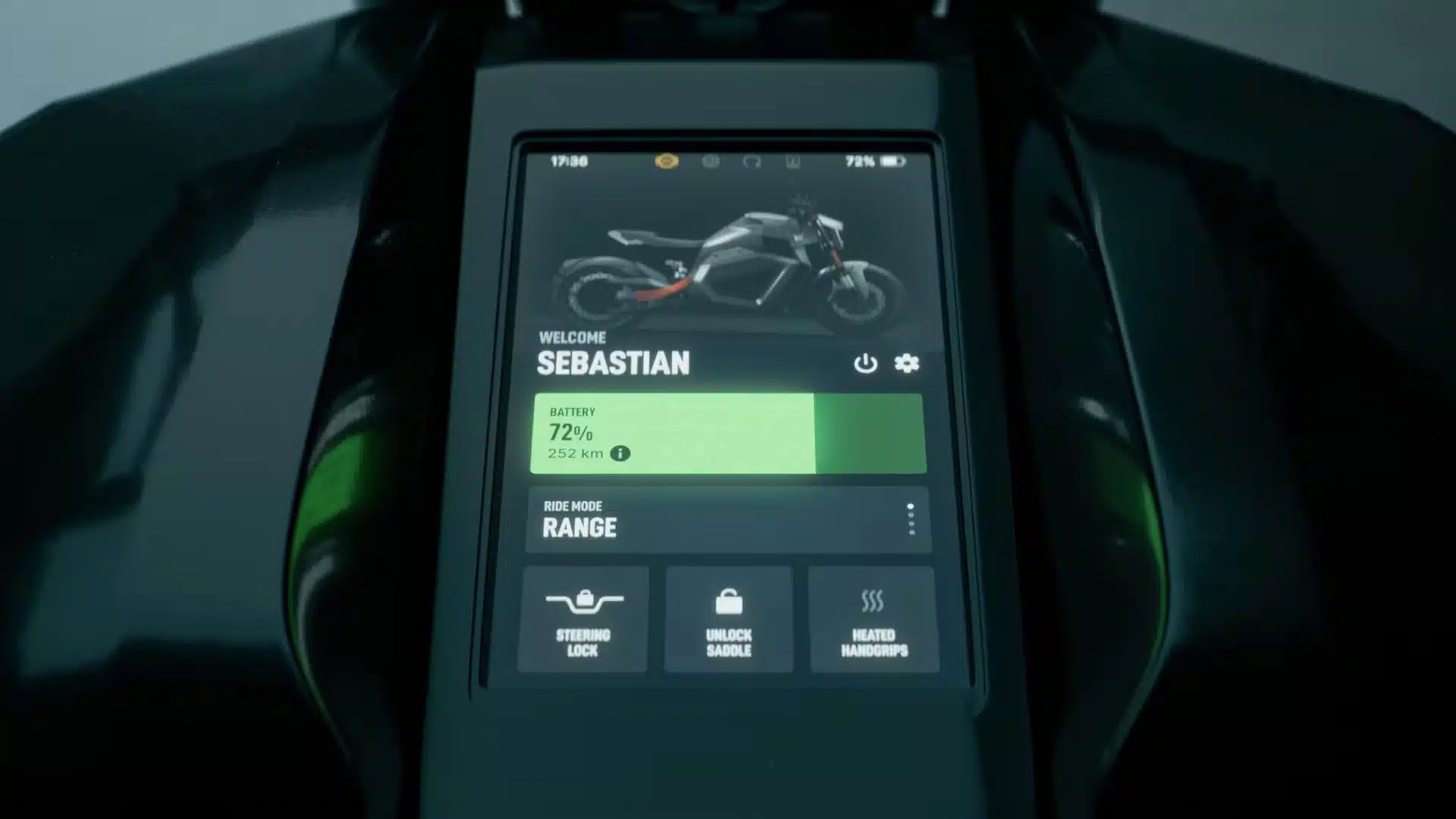 Painel da moto Verge TS Pro