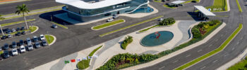 Conceito do centro de pesquisa da BYD no Aeroporto do Galeão no Rio