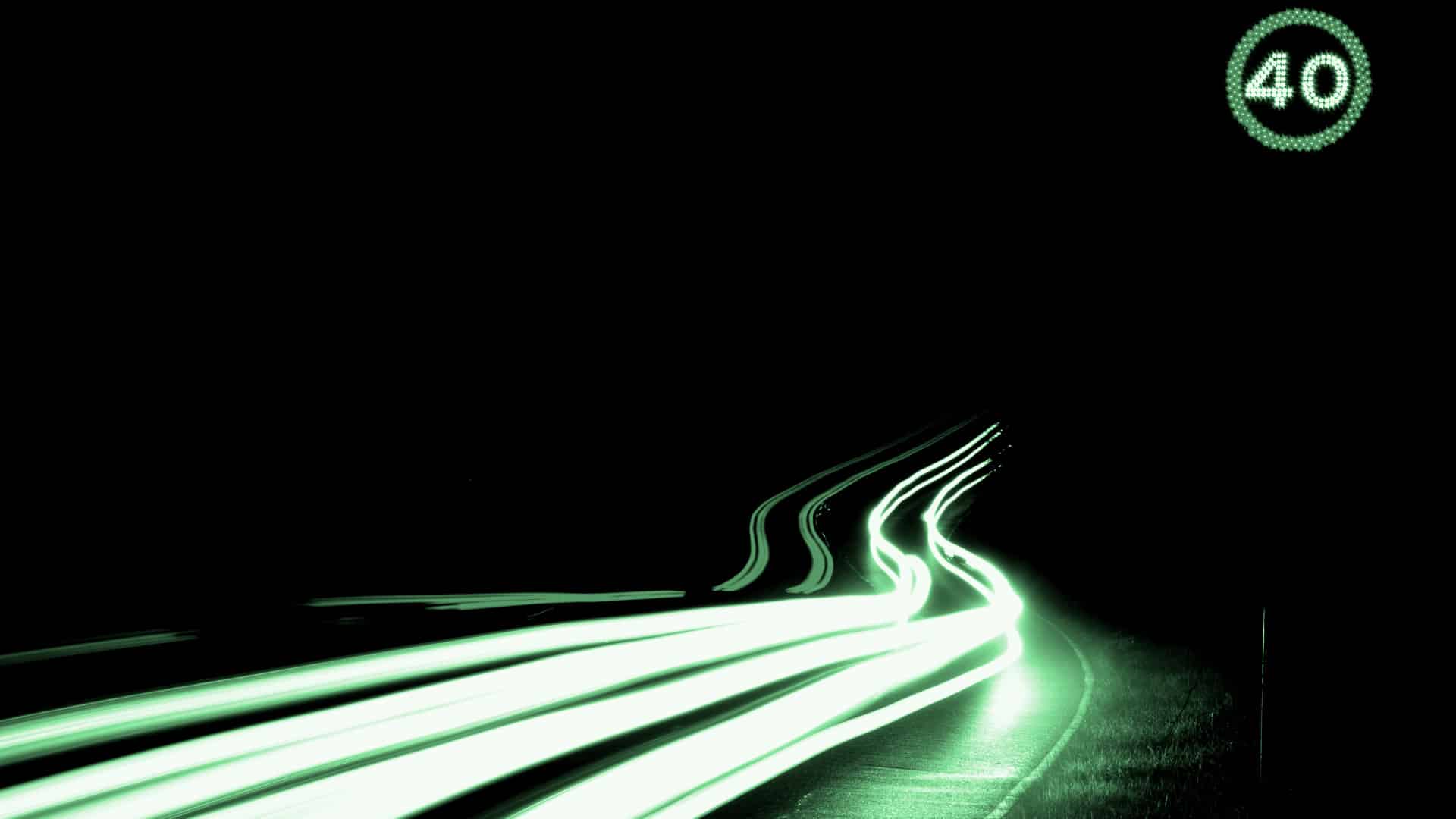 Raios de luz na estrad