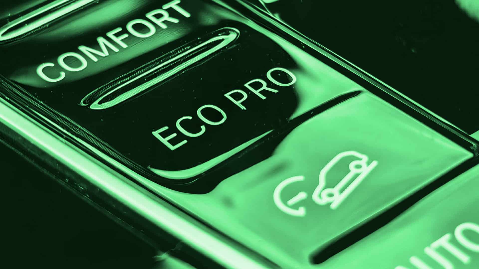 Seletor de modo de economia no carro