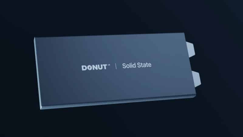 Conceito da bateria em estado sólido Donut Lab