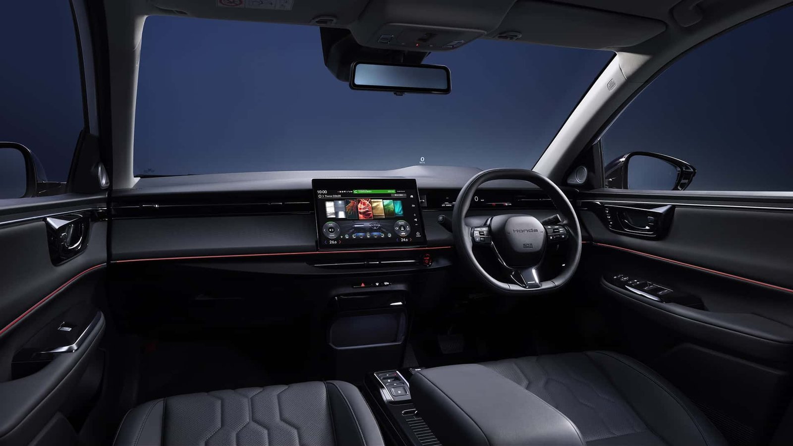 Foto promocional do SUV elétrico Honda Insight, interior