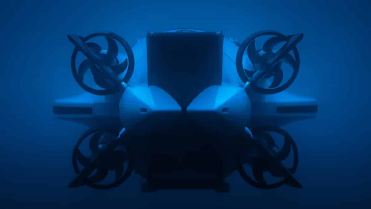 Submarino privado U-Boat Worx SuperSub, vista traseira