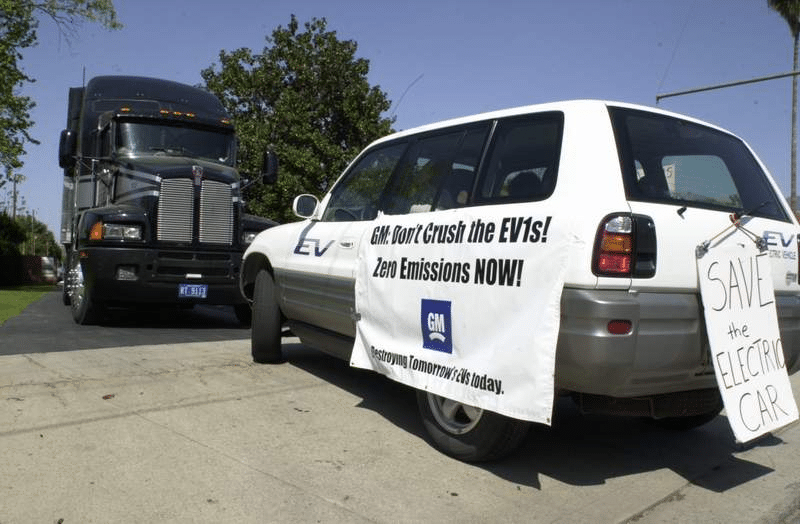 Protesto contra a destruição dos GM EV1,