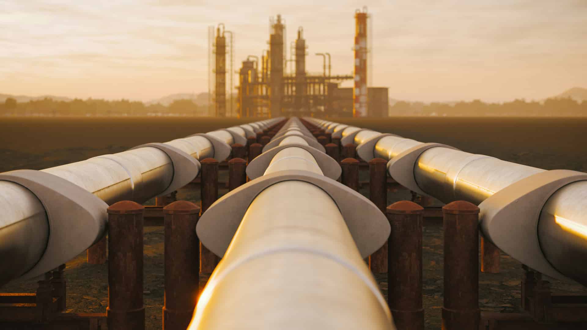 Foto de refinaria de petróleo