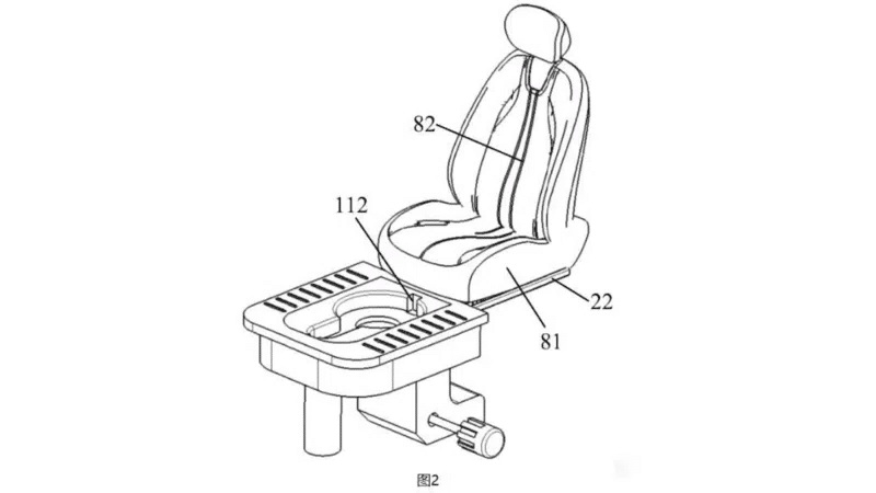 Patente chinesa de carro com privada