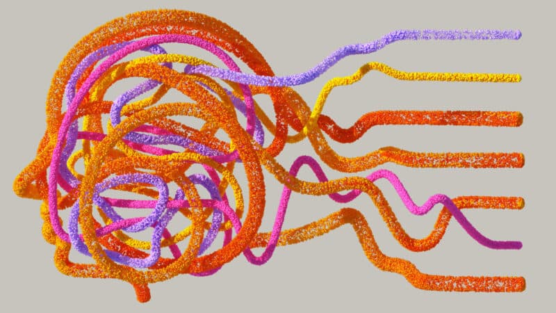 Imagem ilustrativa de uma cabeça formada por fios