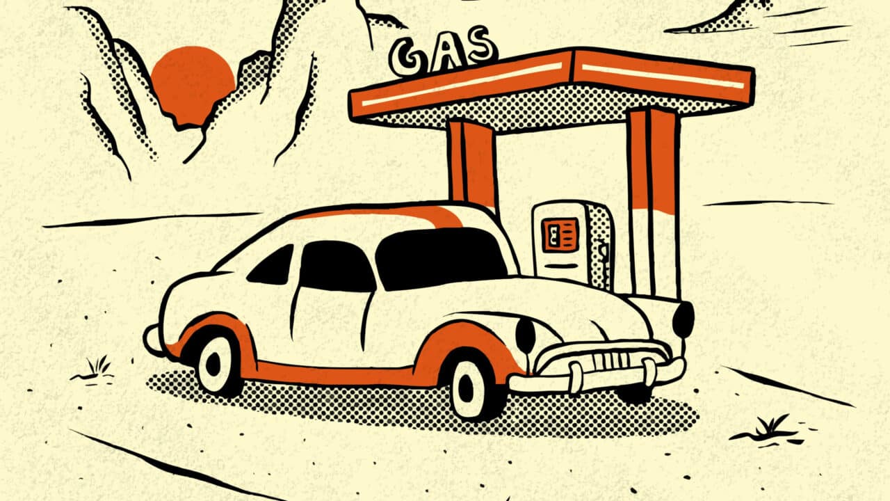 Ilustração de um carro antigo