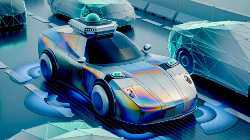 Ilustração de carro autônomo