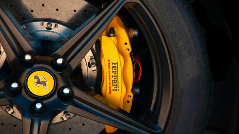 Freio Brembo de uma Ferrari