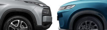 Frentes do Fiat Toro vs BYD Atto 2, opostas