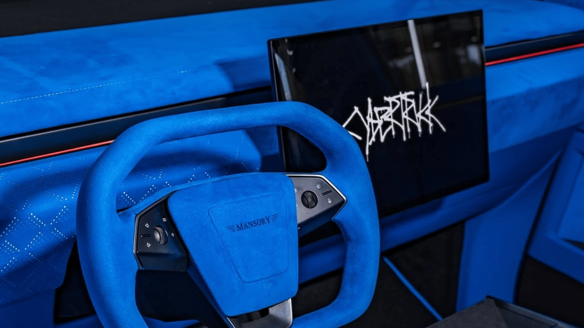 Tesla Cybertruck de Jake Paul painel