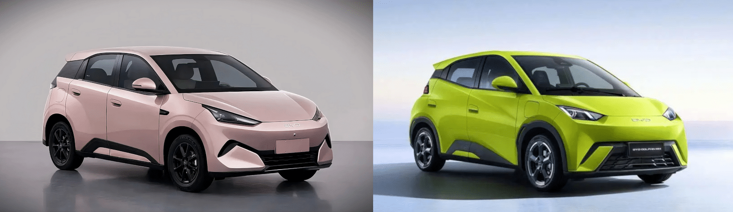 O novo Dolphin Mini registrado na China comparado lado a lado com o modelo atual
