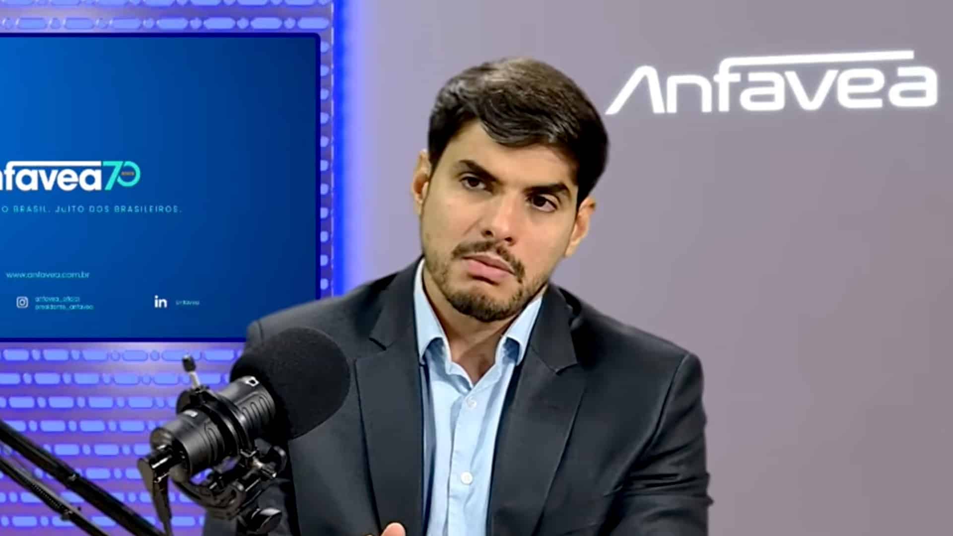 Screenshot da coletiva de imprensa da Anfavea em 7 de agosto