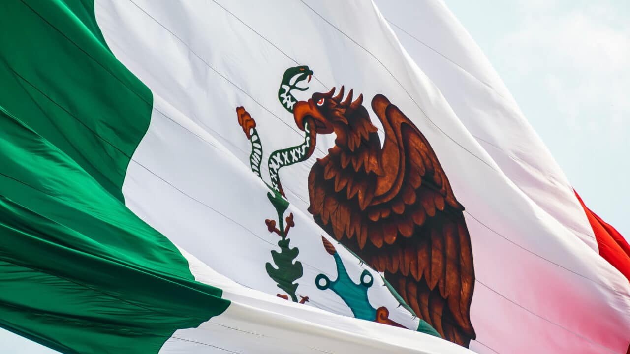 Detalhe da Bandeira do México