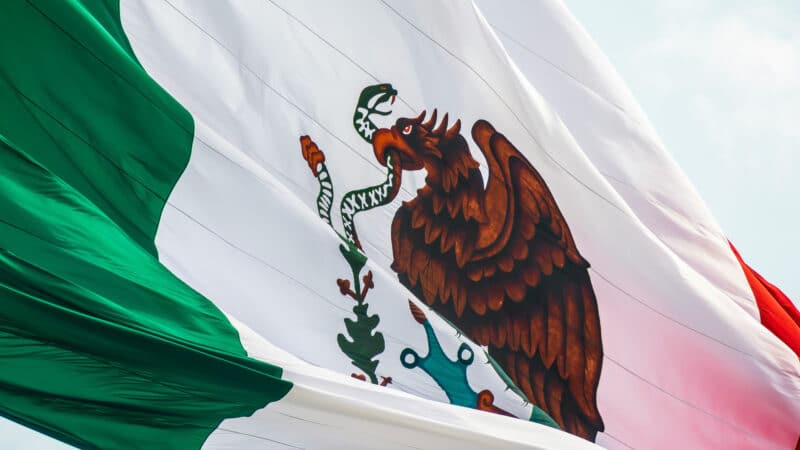 Detalhe da Bandeira do México