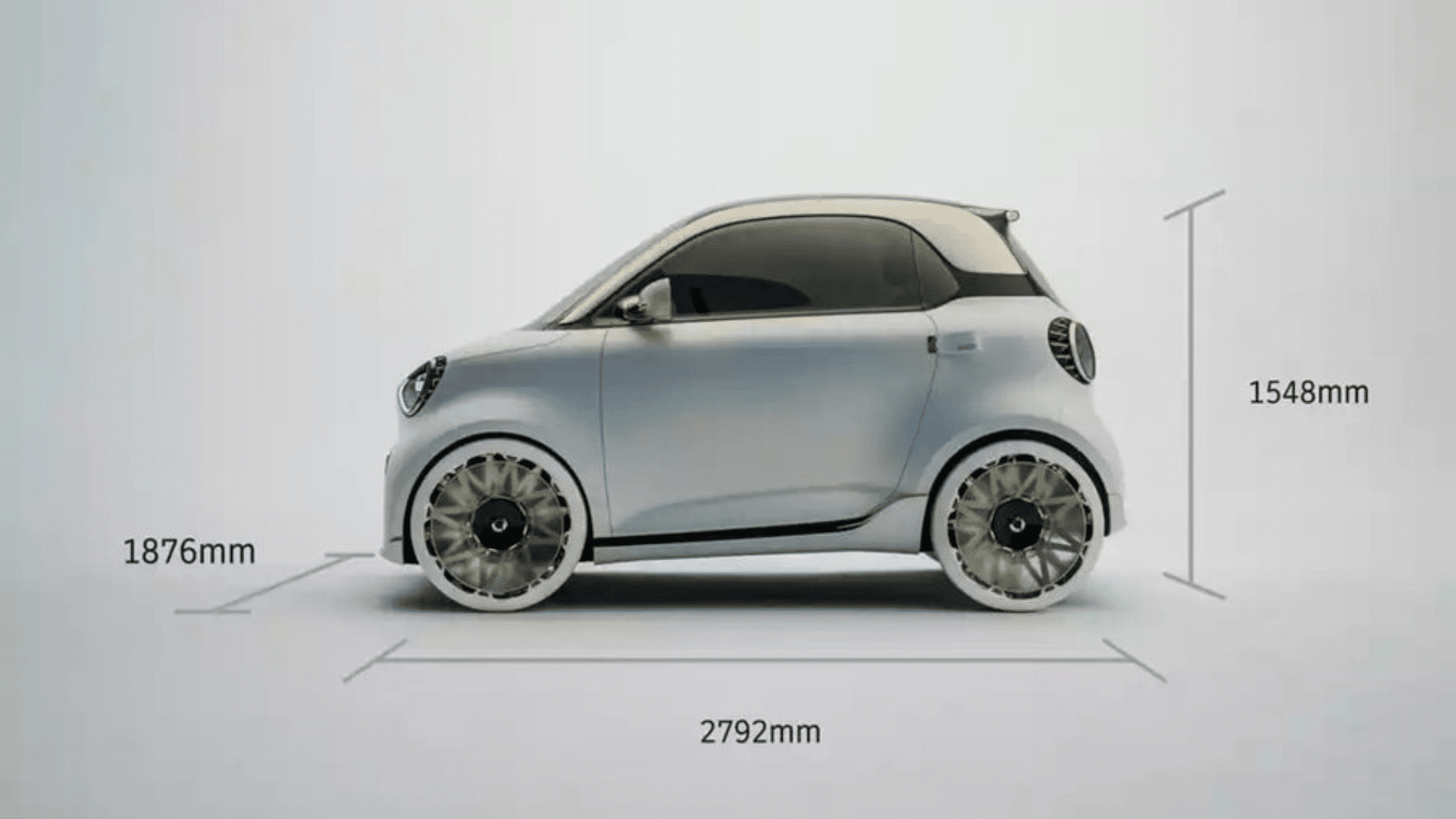 Smart #2, visão lateral