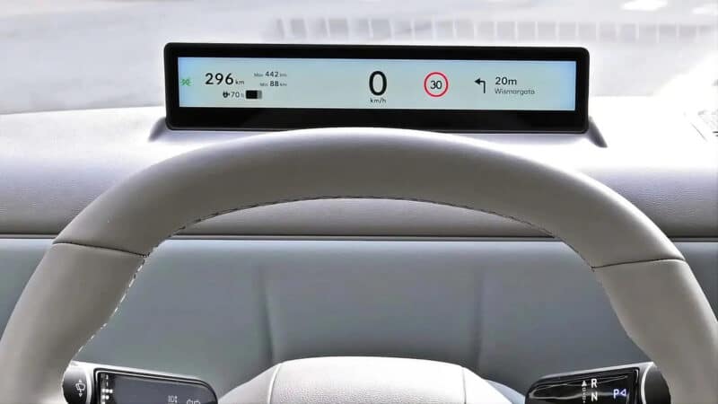 Painel de instrumentos dos novos modelos da Hyundai, como o Ioniq 3