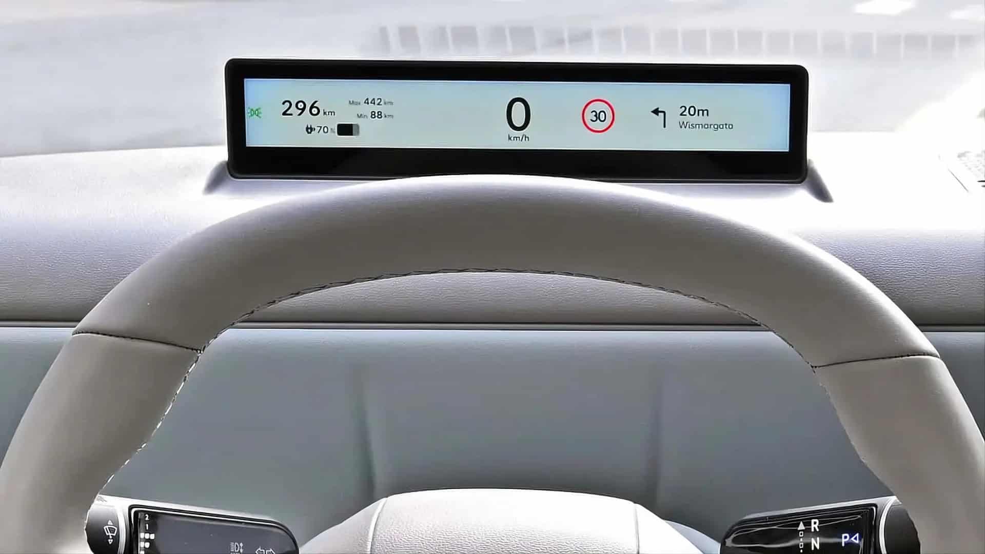Painel de instrumentos dos novos modelos da Hyundai, como o Ioniq 3