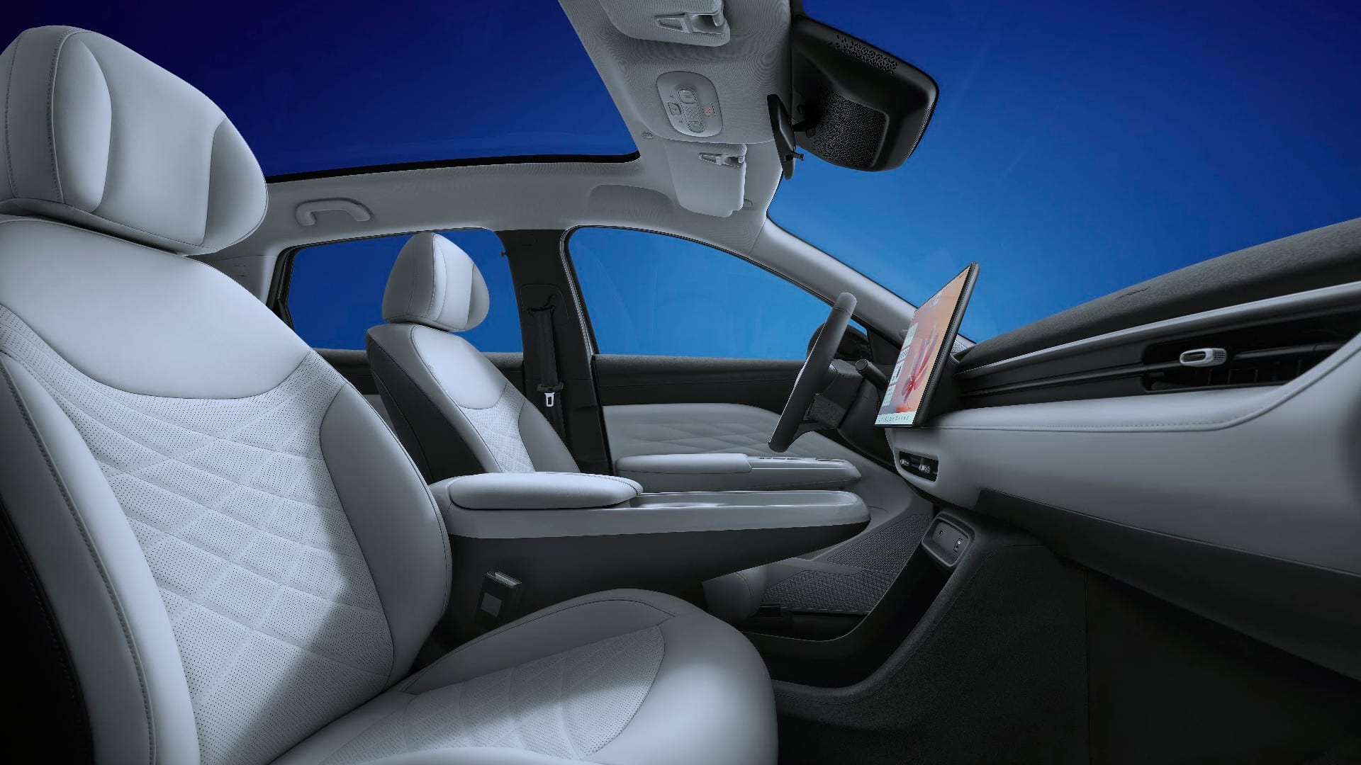 Baic Arcfox T1, interior do banco de passageiros