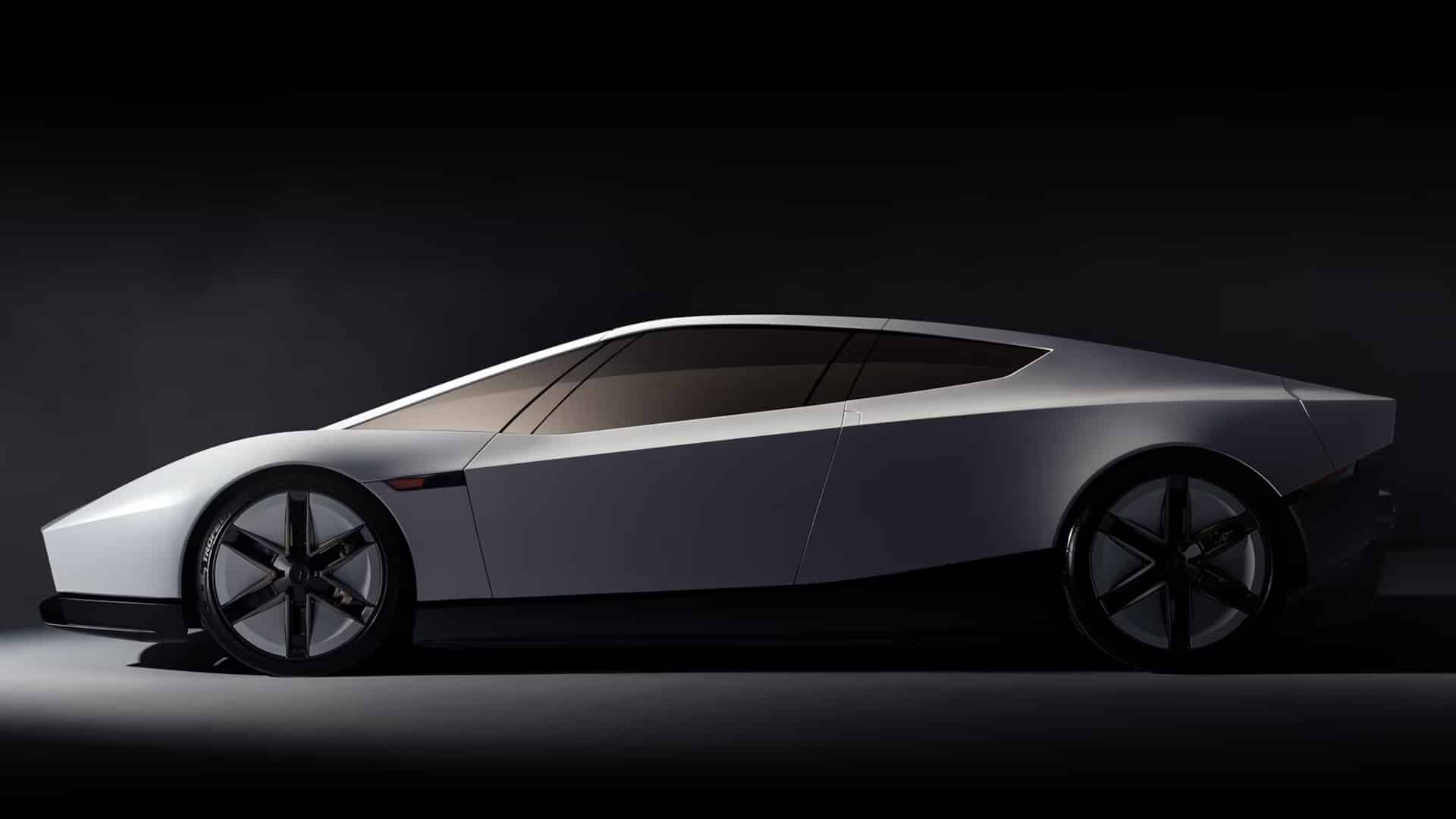 Tesla Roadster, visão lateral