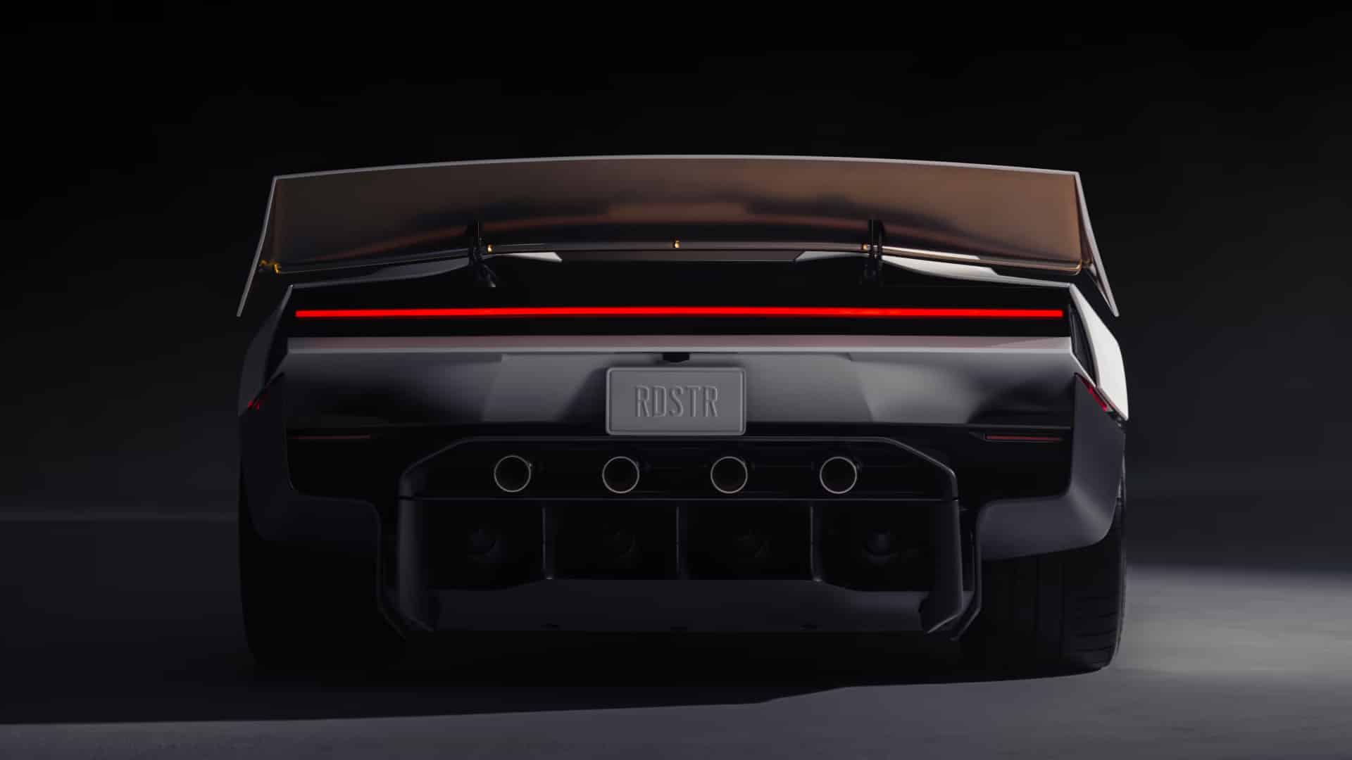 Tesla Roadster, visão traseira