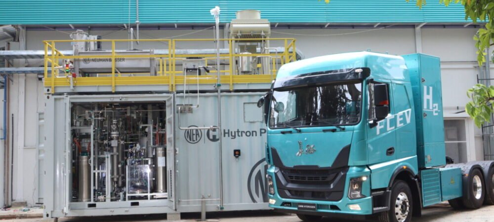 Caminhão a hidrogênio da GWM no laboratório do IPT