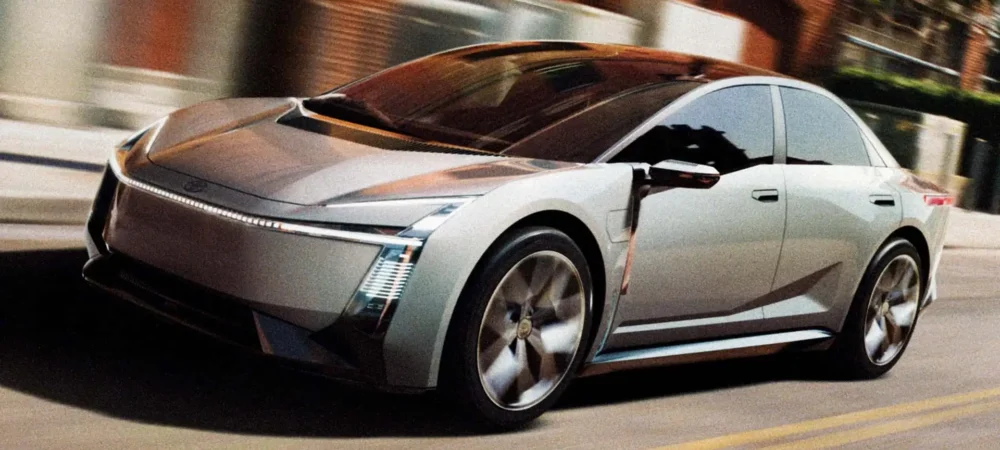 toyota-corolla-concept-teaser (1) Foto lateral do conceito do Toyota Corolla elétrico