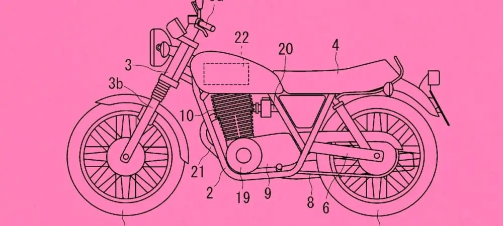 Diagrama de patente da Yamaha para motor elétrico com barulho e vibração para motos